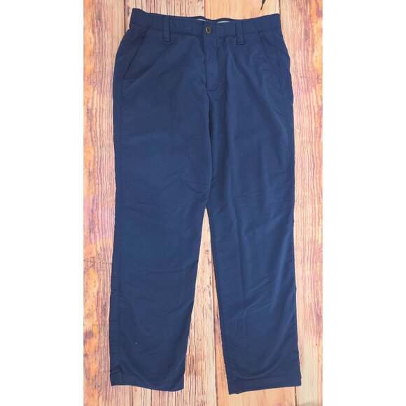 Under Armour Mens Navy Blue Chino Pants 34x30 Polyester/Nylon Blend - Picture 1 of 8